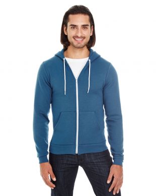 American Apparel  NEW Zip Hoodie Flex Fleece Hooded Sweatshirt [SEA BLUE]