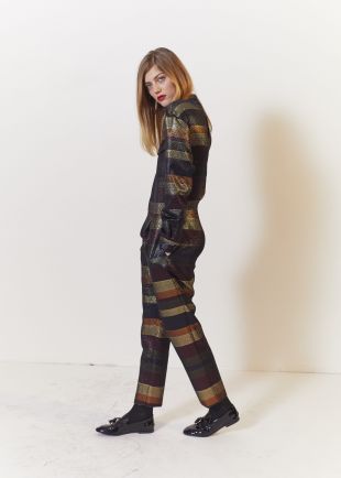 La combinaison jumpsuit à rayures métalliques