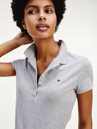 Tommy Hilfiger - Polo ajusté à manches courtes | GREY | Tommy Hilfiger