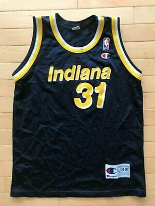 Champion - 90s Reggie Miller #31 Indiana Pacers Blue Champion Jersey