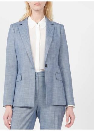 VESTE COL TAILLEUR DROITE MARINE