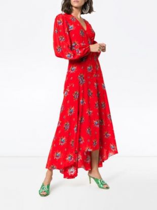 Kochhar floral-print silk crepe de chine maxi wrap dress