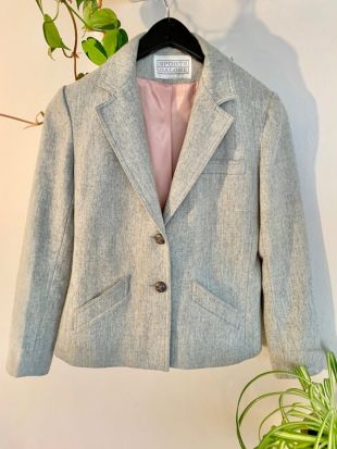 Veste Blazer Mat De Misaine En Laine Grise Taille 40 - Occasion Très Bon état - Style Marin