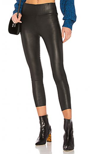SPRWMN LEGGINGS EN CUIR HIGH WAIST 3/4 en Black