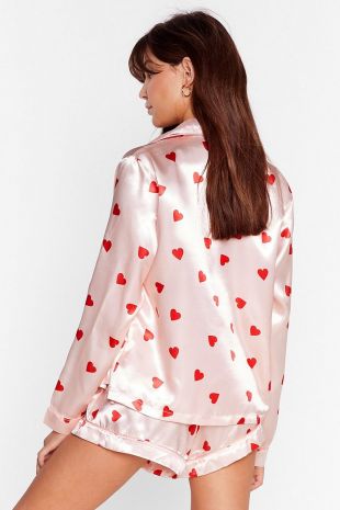 Heart Pajama Shorts Set