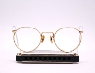 vintage 1910's/20's Antique AMERICAN OPTICAL Ful-Vue Eyeglasses with Case / Gold Filled / Cable Arms / Retro Collectable Rare / #2188