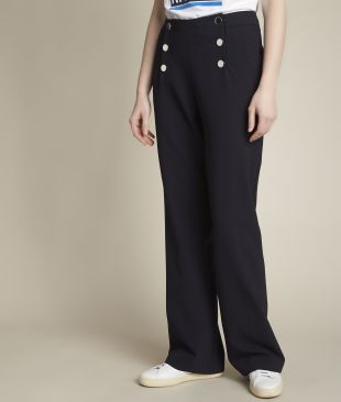 Pantalon à pont en microfibre Hubert POLYESTER | Maison 123