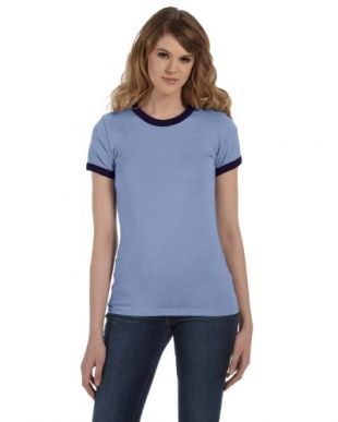 bella - . Short Sleeve Heather Jersey Ringer