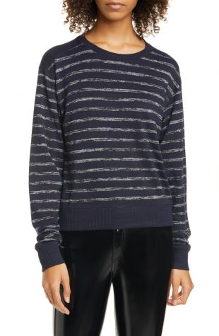 Navy Striped Sweater