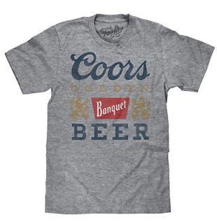 Tee Luv Coors Banquet Beer T-Shirt - Retro Coors Beer Shirt (XX-Large)  Royal Snow Heather