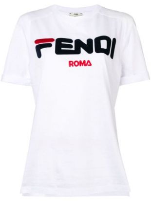 Fendi t-shirt à Patch Logo - Farfetch