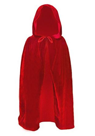 Kids Halloween Christmas Costumes Cape Velvet Hooded Cosplay Party Cloak Wizard Robe