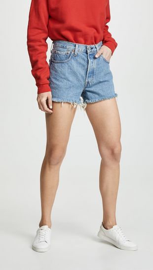 High Rise Denim Shorts