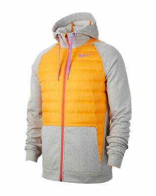 Nike Sport Jacket Veste Therma Hoodie Jaune 100% polyester rembourré