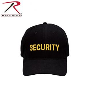 Rothco Security Low Profile Cap, Black/Gold