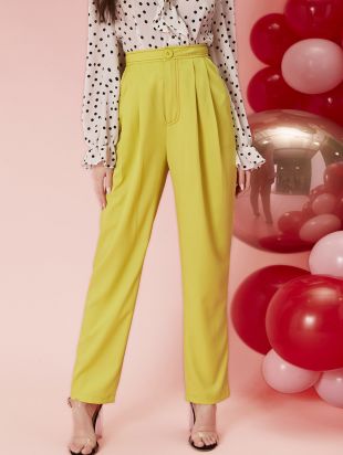 Pantalon ample jaune