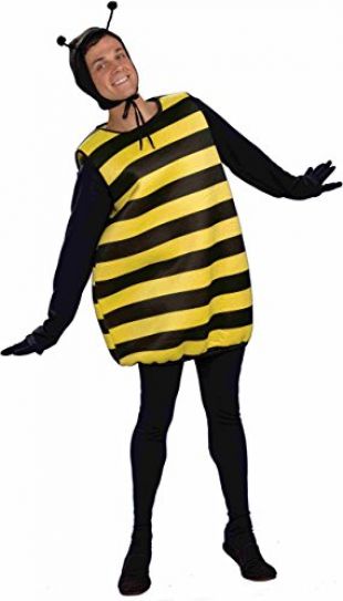 Forum Novelties Men's Honey Mooners Bee Costume, Black/Yellow, One Size