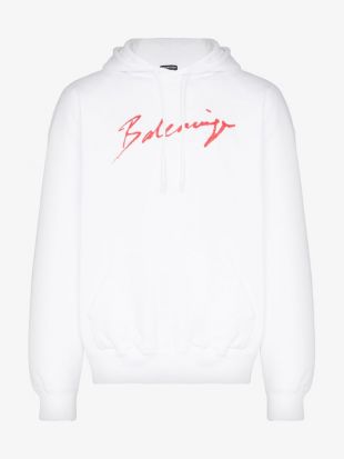 sweatshirt hoody white Balenciaga worn 
