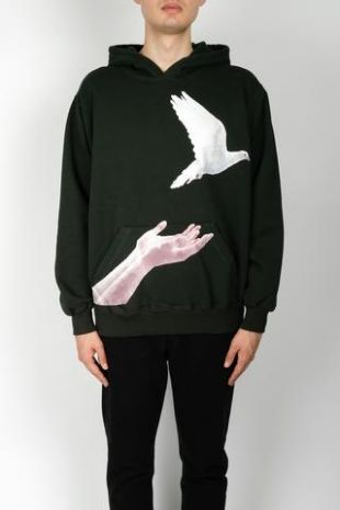3.PARADIS  DOVE PRINTED SWEATSHIRT HOODIE