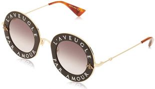 Gucci GG0113S 001 Montures de lunettes, Noir (Black/Grey), 44 Femme