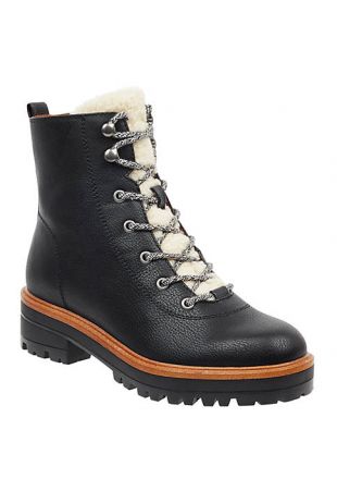 Sherpa Under Lace Boots Black