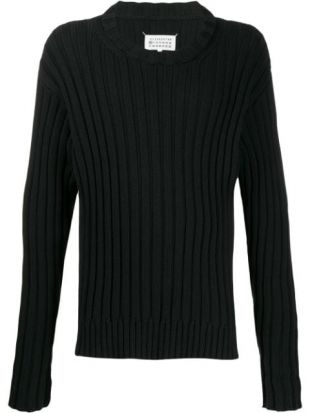 Maison Margiela Pull En Maille Nervurée