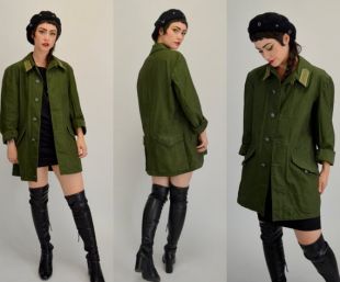 Militaires (militaires) Grand (grand) 1960s Army Jacket vintage Button Down Oversized Fit 60s Manteau militaire