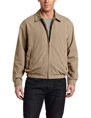 London Fog Men's Auburn Zip-Front Golf Jacket (Regular & Big-Tall Sizes), Camel, XXL