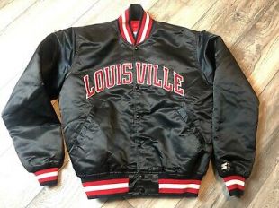NCAA Louisville Cardinals Red Black Bomber Jacket V12