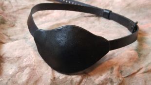 leather eye patch  -- Black Brown Brown Blue Purple Red Yellow  -- Adult eyepatch --  Made in the USA