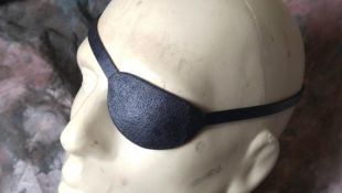 patch pour les yeux minces - eyepatch adulte - Black Brown Dark Brown Blue Purple Purple Red Yellow Distressed Leather -- femme ' mens -- Made in the USA