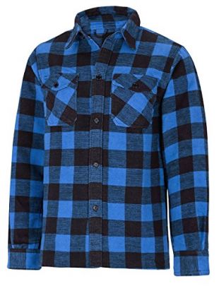 Chemise a carreaux 100% Coton, Bleu, Large