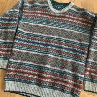 Woolrich - 90s Woolrich Knit Sweater vintage 1990s All Over Print Wool ...