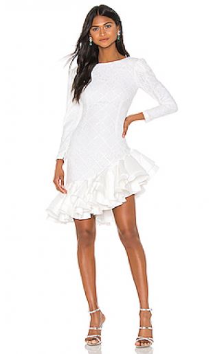White Ruffle Dress