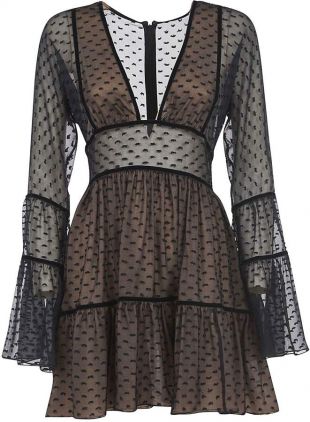 Fil Coupè Chiffon Mini Dress