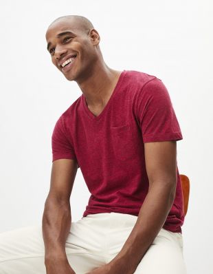 T-shirt rouge avec poche