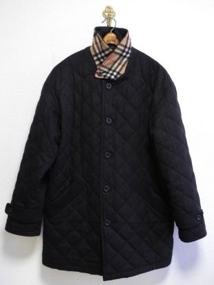 Burberry - Burberry London vintage Quilted Wool Jacket M/L Dark Grey ...