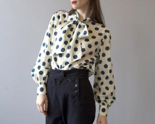 villanelle polka dot shirt