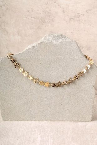 In Orbit Gold Star Choker Necklace