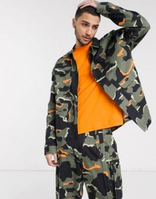 Surchemise fonctionnelle à motif camouflage