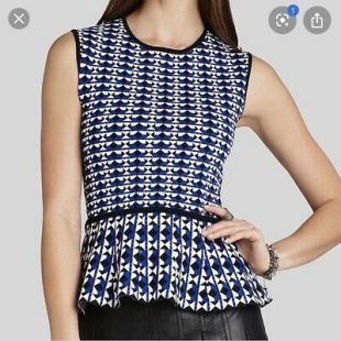 BCBG Alyona Jacquard Géométrique Haut Basque XXS