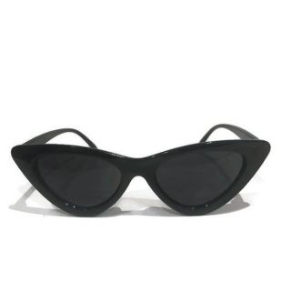 90 s noir Lunettes de soleil | Lunettes de soleil rétro | Lunettes de soleil minimalistes | Club Kid oeil de chat | Style des années 1980 des années 80 | des années 1990/rare Deadstock Festival mod