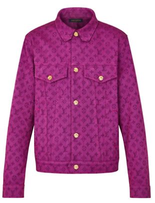 The jean jacket Louis Vuitton purple worn by Tinie Tempah on his account  Instagram @tiniegram