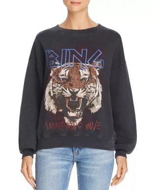 Anine Bing Tiger Sweatshirt worn by Lucy Hale Los Angeles January