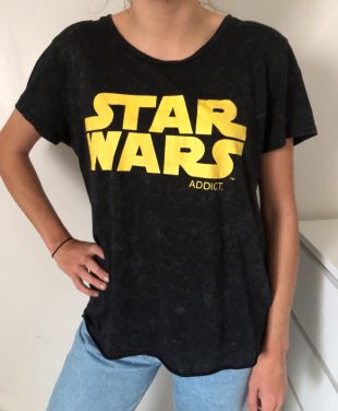 T-shirt Star Wars noir et jaune