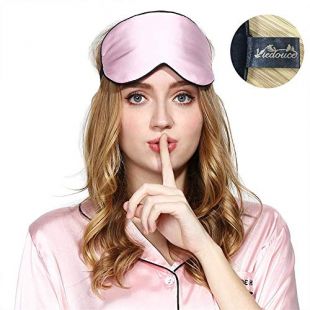 Viedouce Pink Sleep Masks for Women Super Soft Eye Mask, Pink