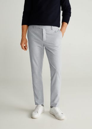 Pantalon chino slim-fit texturé -  Homme