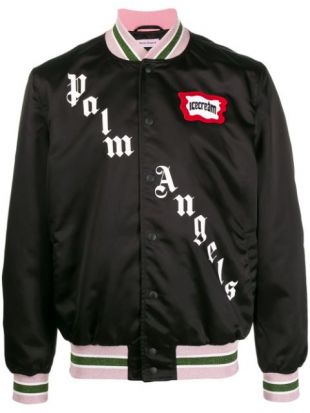 Palm Angels x Ice Cream Studded Varsity Jacket