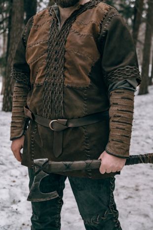 Leather Tunic worn by Bjorn Lothbrok (Alexander Ludwig) as seen in Vikings  (Season 5)