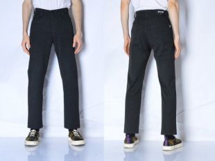 vintage des années 90 Dark Gray Grunge Pantalons Hommes Minimalist Pantalon Taille 27 In S